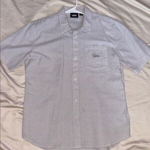 Vans Light Gray Casual Button Down Shirt